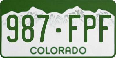 CO license plate 987FPF