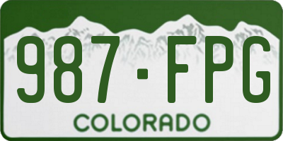 CO license plate 987FPG