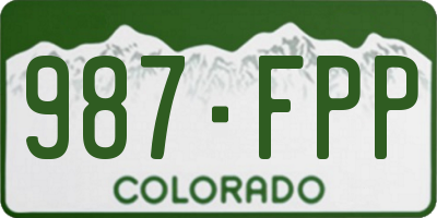 CO license plate 987FPP