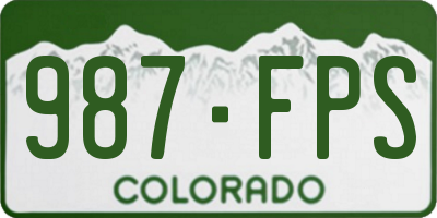 CO license plate 987FPS