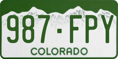 CO license plate 987FPY