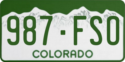 CO license plate 987FSO