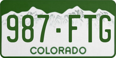 CO license plate 987FTG