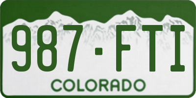 CO license plate 987FTI