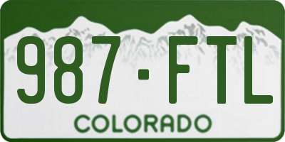 CO license plate 987FTL