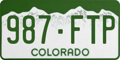CO license plate 987FTP