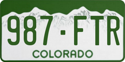CO license plate 987FTR