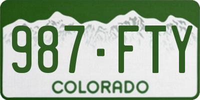 CO license plate 987FTY