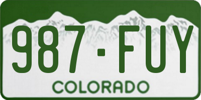 CO license plate 987FUY
