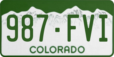 CO license plate 987FVI