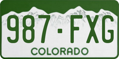 CO license plate 987FXG