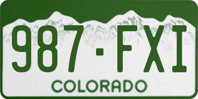 CO license plate 987FXI