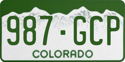 CO license plate 987GCP