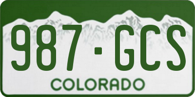 CO license plate 987GCS