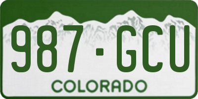 CO license plate 987GCU