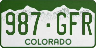 CO license plate 987GFR