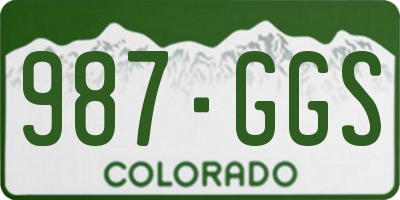 CO license plate 987GGS