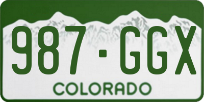 CO license plate 987GGX