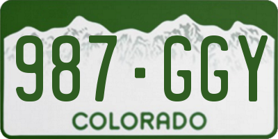 CO license plate 987GGY