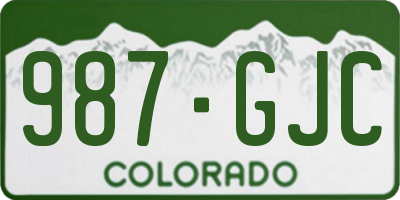 CO license plate 987GJC