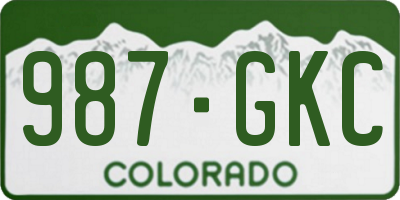 CO license plate 987GKC