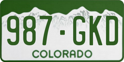 CO license plate 987GKD