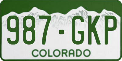CO license plate 987GKP