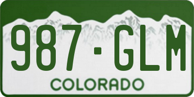 CO license plate 987GLM