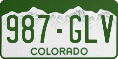 CO license plate 987GLV