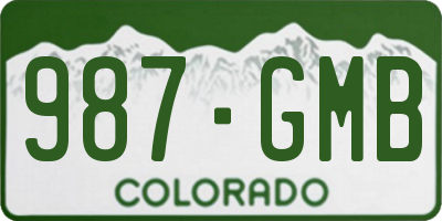CO license plate 987GMB