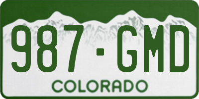 CO license plate 987GMD