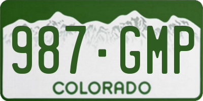 CO license plate 987GMP
