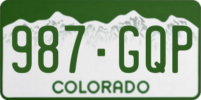 CO license plate 987GQP