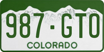 CO license plate 987GTO