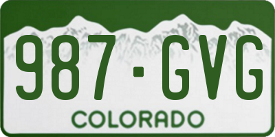 CO license plate 987GVG