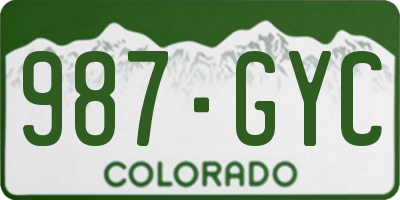 CO license plate 987GYC