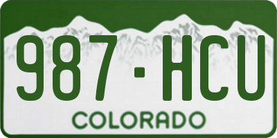 CO license plate 987HCU