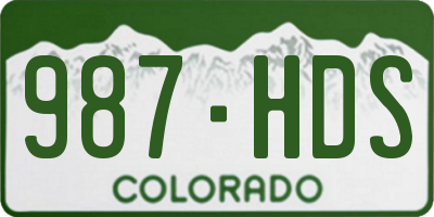 CO license plate 987HDS