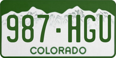 CO license plate 987HGU