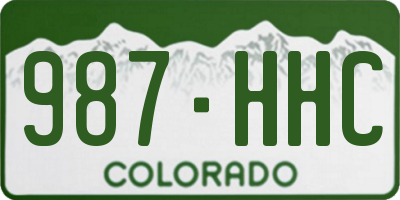 CO license plate 987HHC