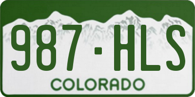 CO license plate 987HLS