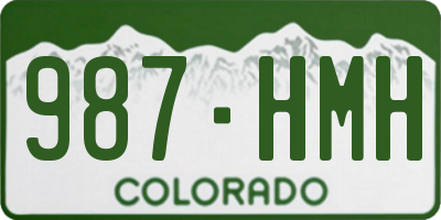 CO license plate 987HMH