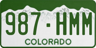 CO license plate 987HMM