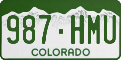 CO license plate 987HMU