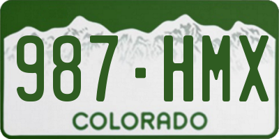 CO license plate 987HMX