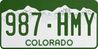 CO license plate 987HMY
