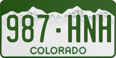 CO license plate 987HNH