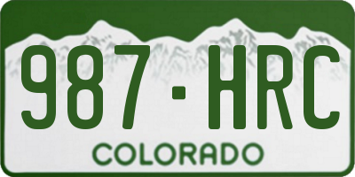 CO license plate 987HRC