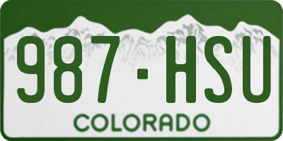 CO license plate 987HSU