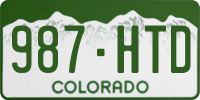 CO license plate 987HTD